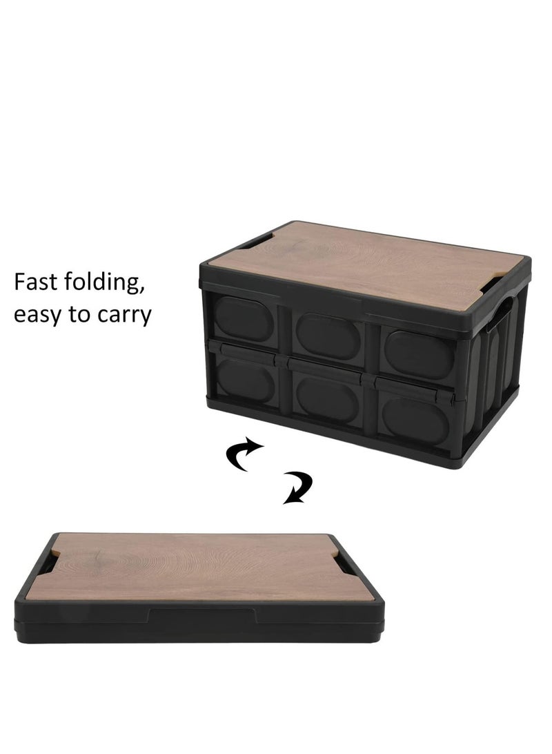 Cool Baby 30L Collapsible Storage Bins with Lids Outdoor Multifunctional Storage Box Plastic Stackable Containers for Auto Trunk Home Garage Outdoor Organization - Image 2