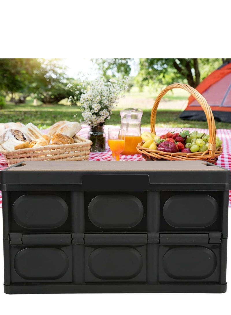 Cool Baby 30L Collapsible Storage Bins with Lids Outdoor Multifunctional Storage Box Plastic Stackable Containers for Auto Trunk Home Garage Outdoor Organization - Image 4