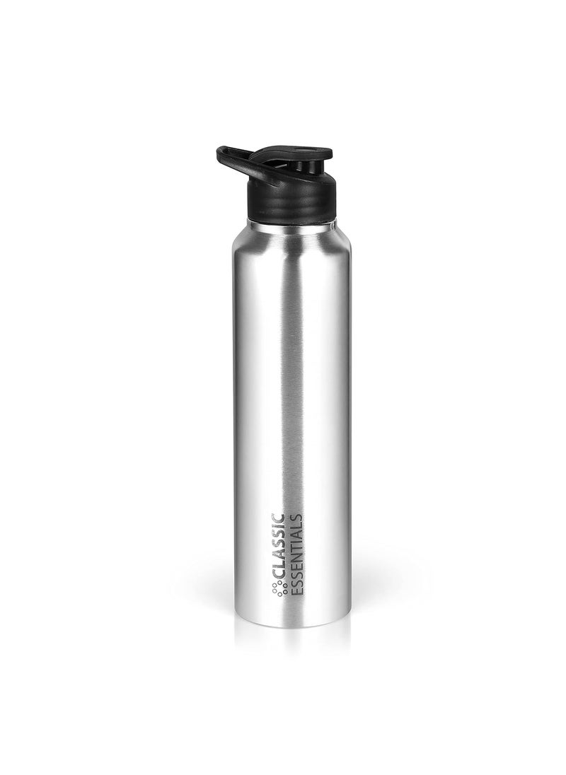 Classic Essentials CLASSIC ESSENTIALS Bottle Combo 1000 ML Bottle and Sipper Pack of 2 Stainless Steel Sipper Bottle with Flip Cap Water Bottle Gym Bottle Fridge Bottle Silver_BottleCombo  - Image 5