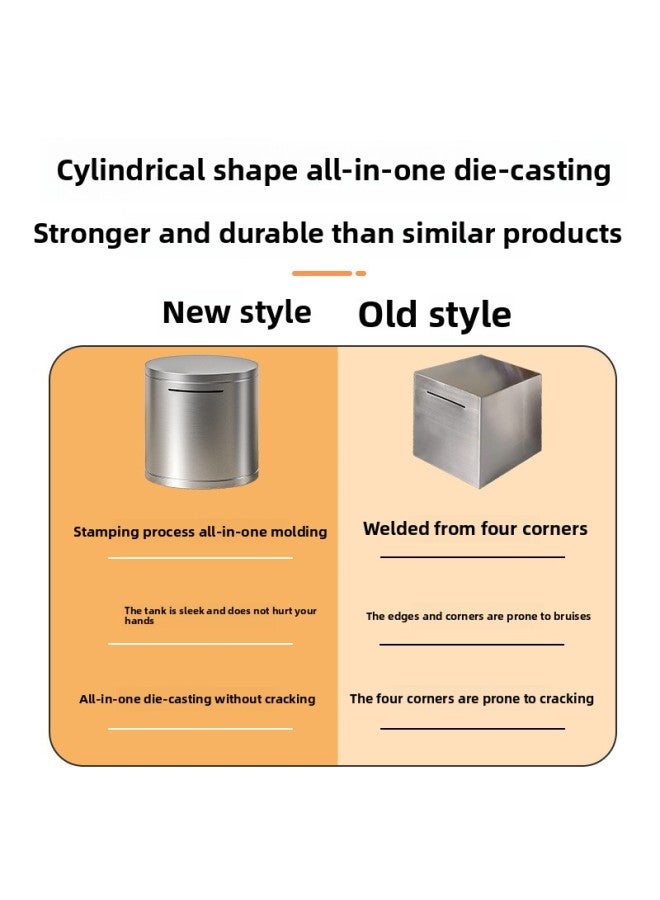The Can Only Enter The Cylindrical Piggy Bank Can Be Printed Logo Children's Toys Do Not Hurt The Hand High Color Value Piggy Bank-Color:Use Less And Have No Care, Save More Versatile Gold-Size:Cylindrical Thickeneded Large Size: 20*20cm  - Image 3
