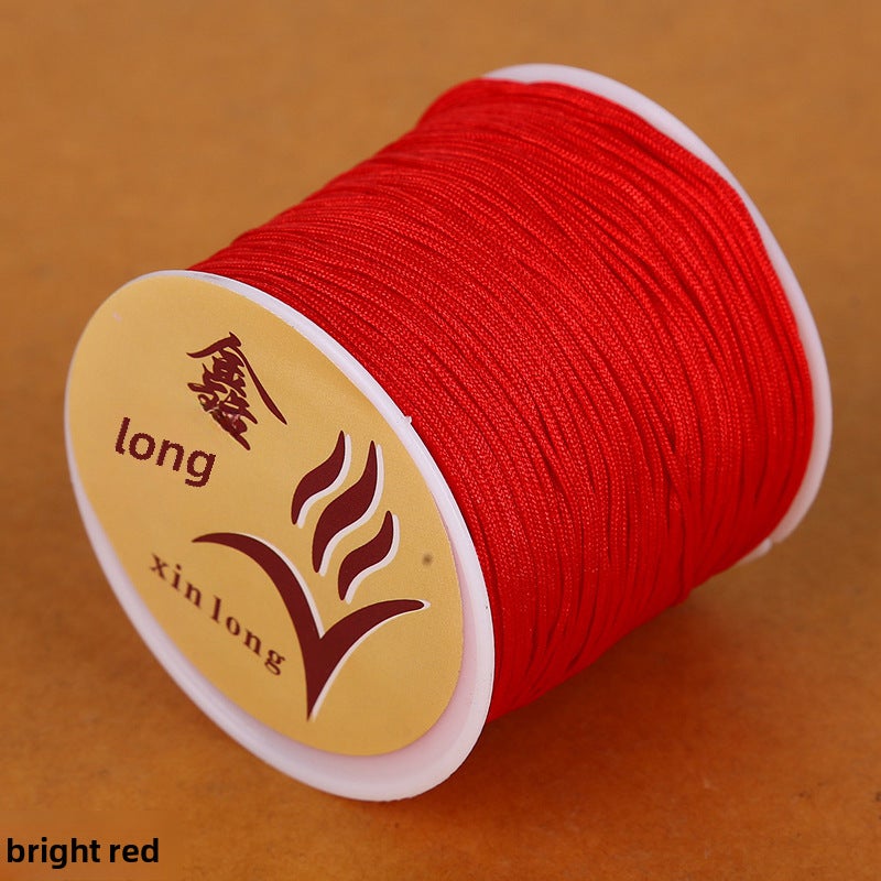 Hot Sale No.72 Taiwan Jade Cord DIY 0.8mm Chinese Knot Jewelry String The big red line is about 50 meters long.