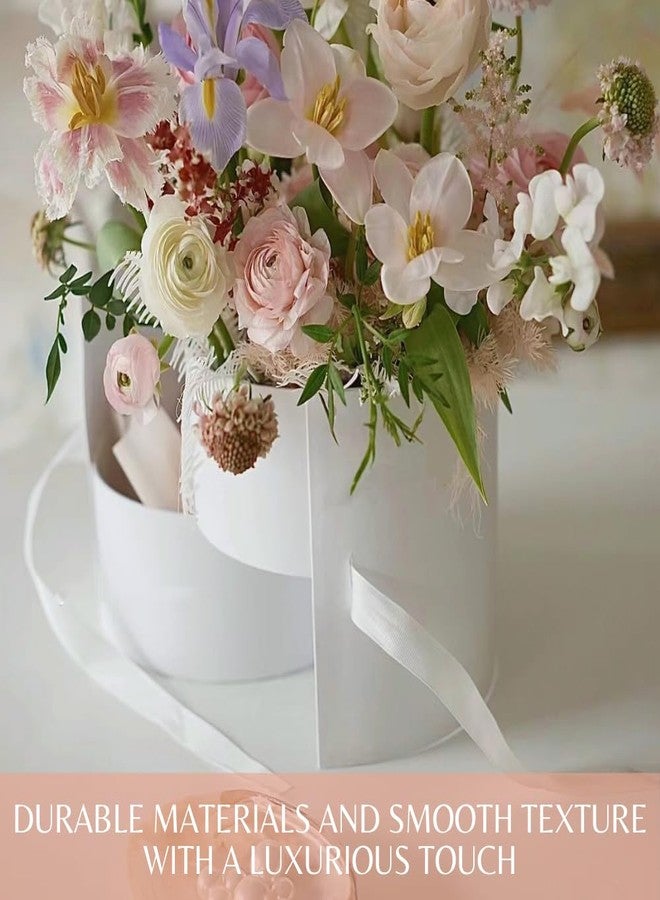 BBJ WRAPS Flower Box with Lid for Arrangements, Double Layers Rotating Drawer Luxury Round Flower Bouquet Gift Boxes Packaging, 1 Set, 7.5"(D) x 6.5"(H) (Black) - Image 4