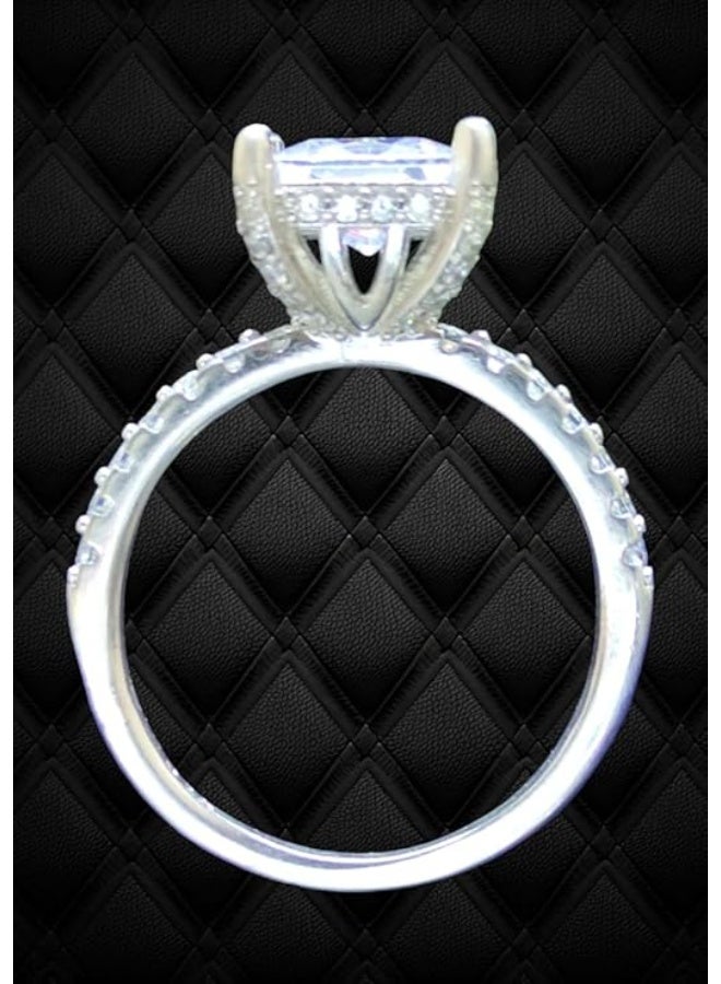 A women's ring made of 925 Swiss silver, plated with white gold, and set with genuine cubic zirconia stones, a jewel in the world of beauty, nicknamed "The Touch". - Image 3