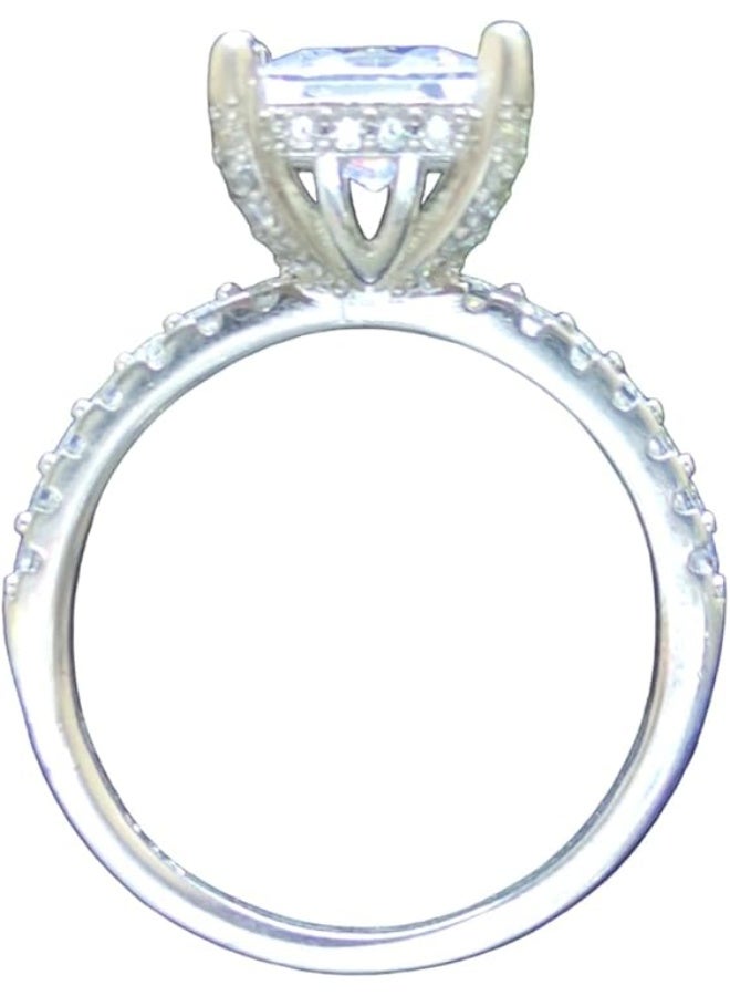 A women's ring made of 925 Swiss silver, plated with white gold, and set with genuine cubic zirconia stones, a jewel in the world of beauty, nicknamed "The Touch". - Image 2