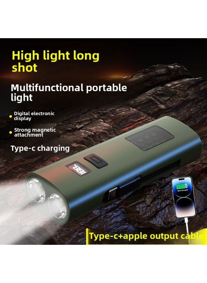 Generic - Bicycle Lights Outdoor Cycling Lights Multi-functional Hand-held Strong Light Portable Flashlight Night Lights-Color:Multi-function Bicycle Lamp (charging Treasure Flashlight) 1800 MA - Image 1