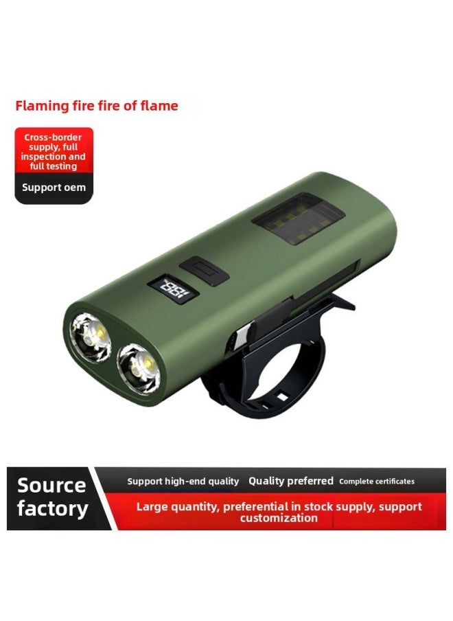Generic - Bicycle Lights Outdoor Cycling Lights Multi-functional Hand-held Strong Light Portable Flashlight Night Lights-Color:Multi-function Bicycle Lamp (charging Treasure Flashlight) 1800 MA - Image 1