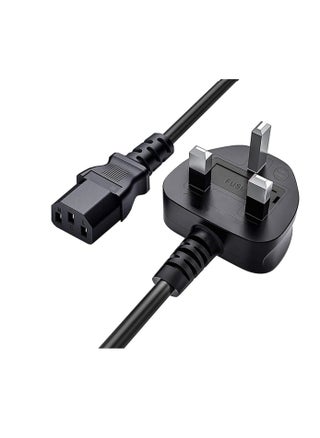 1.8-Meter/ 6-Feet Power Cord, Desktop Power Cable with Pure Copper Wire, 3 Pin Connector, For Computers, TVs, Monitors, Replacement Power Cord - pzsku/ZD3E715BEBA390B9FE384Z/45/_/1738509669/869bf6df-e24d-44b0-91a0-ff5fd51c3651