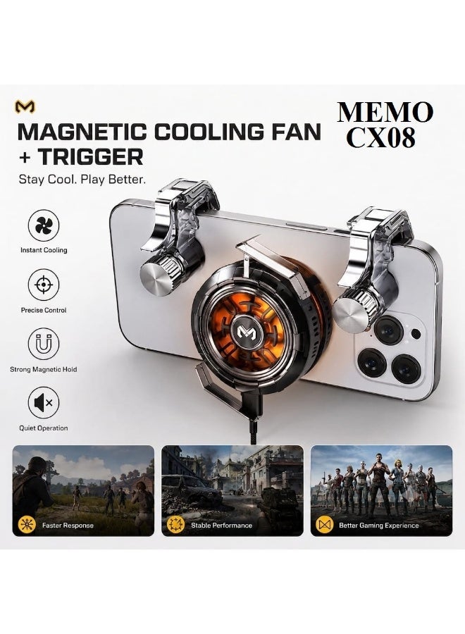 Memo Memo CX08 Magnetic Mobile Phone Cooler Trigger 15W ZD3E724FC1850257D9A31Z