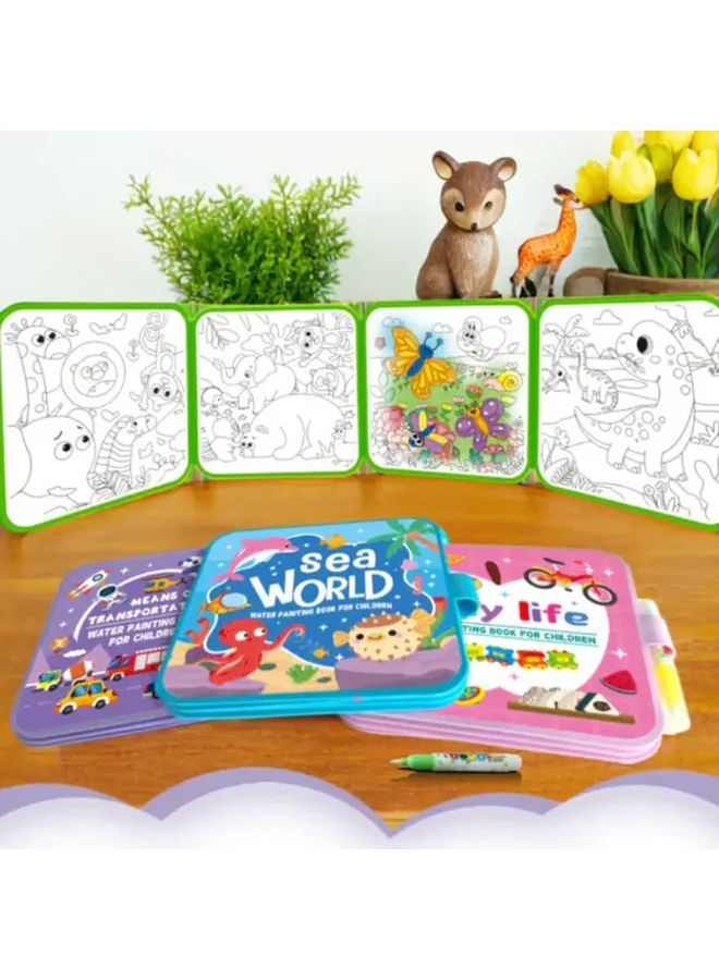 Magic Water Drawing Book Animals Non Toxic Instant Creative Art Activity Toy - Image 4