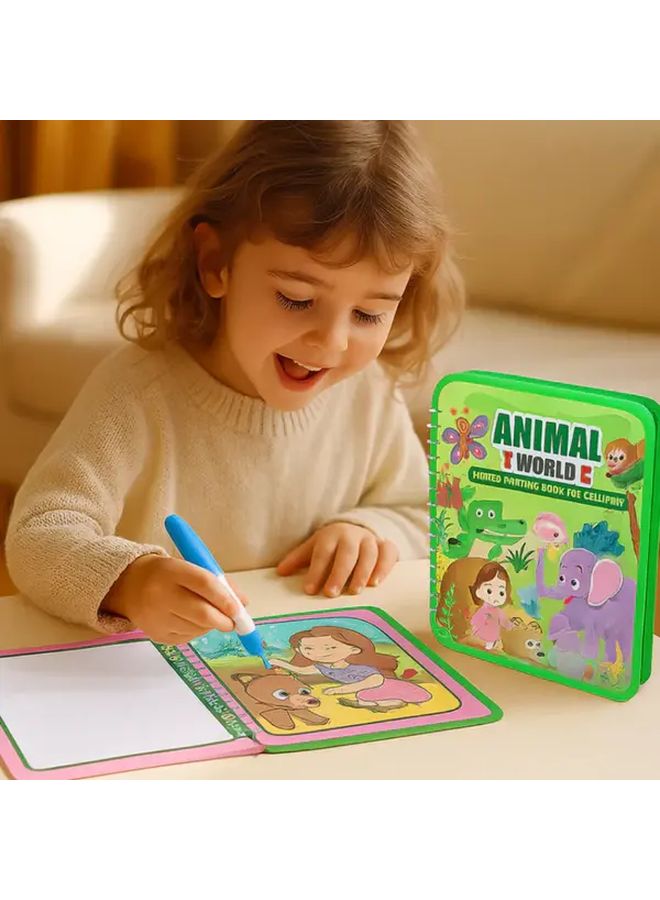 Magic Water Drawing Book Animals Non Toxic Instant Creative Art Activity Toy - Image 2
