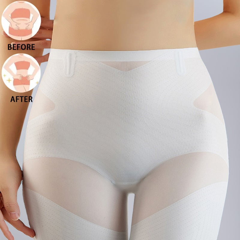 1 Piece Of Ultra-Thin Abdominal Wrinkle-Reducing High-Waisted Ice Silk Cooling Seamless Butt-Lifting Shaping Back-Transparent Tights Nk1425 - Image 4