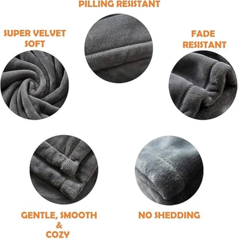 Loquat Printed Blanket，130 * 150CM Super Soft  Throw Blanket for Kids，Holiday Theme Home Décor Fuzzy Warm and Cozy Throws for Winter Bedding, Couch and Gift(gingerbread man) - Image 5