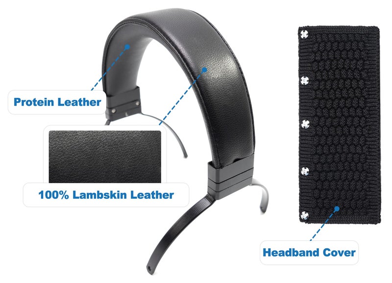 Voarmaks Genuine Leather Full Metal Headband Compatible with Beyerdynamic DT700 DT770 DT880 DT900 DT990 DT1990 DT1770 DT860 T5 Amiron Headphone Replacement Head Band Repair - Image 3