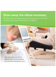 DOUGEI 2PCS Chair Armrest Pads, Memory Foam Comfort Armrest Pad, Wider and Thicker Universal Chair Arm Cover, Relieving Pressure on Elbow and Forearm, Suitable for Office Chair  - Image 5