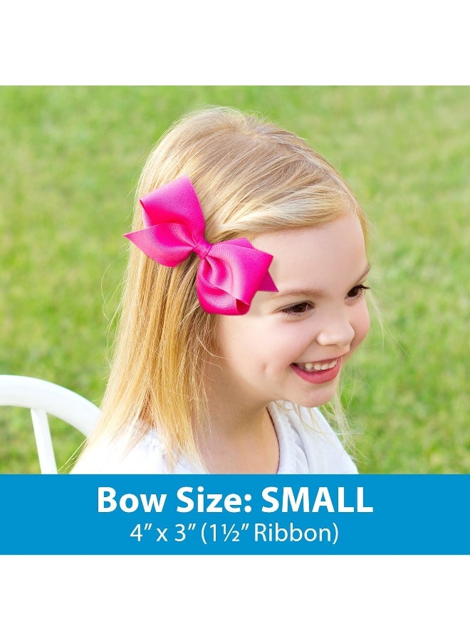 Wee Ones Girl's Small Classic Grosgrain Bow on Baby Band - Infant Size - Image 2