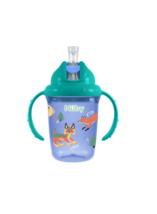 نوبي كوب نوبي المطبوع ذو المقبضين، مانع للانسكاب، مصنوع من القش الدهني، سعة 8 أونصة/240 مل، مناسب للأطفال من عمر 12 شهرًا فأكثر، عبوة واحدة. قد تختلف المطبوعات. - Image 3