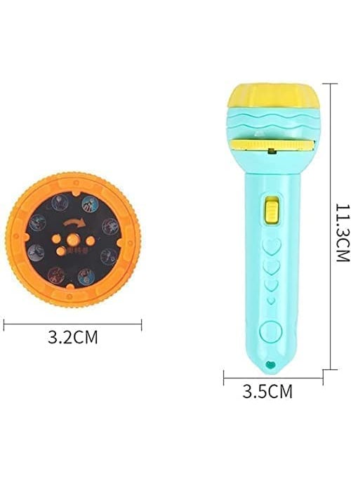 Amaxone - Amaxone Mini Slide Projector Torch for Kids with Animal Patterns6 Slides with 48 Projections for Flashlight Bedtime Stories for ChildrenPack of 1 - Image 1