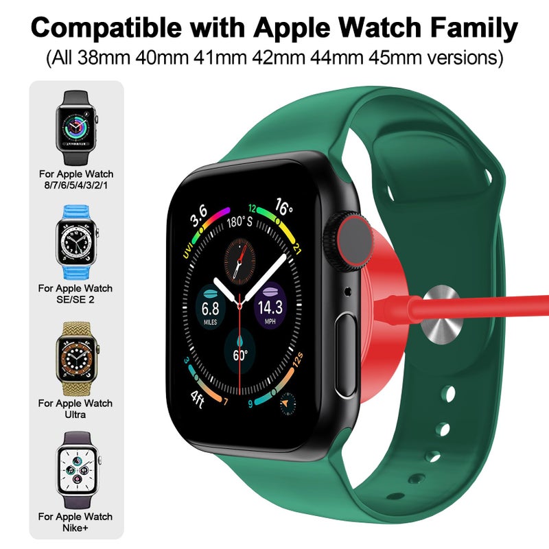 xiwxi ðŸðŸŽðŸðŸ” ð”ð©ð ð«ðšððžð for Apple Watch Charger Magnetic Fast Charging Cable [Portable] Magnetic Wireless Charging Compatible with iWatch Series Ultra/10/9/8/7/6/SE/5/4/3/2-[3.3FT] Red - Image 2