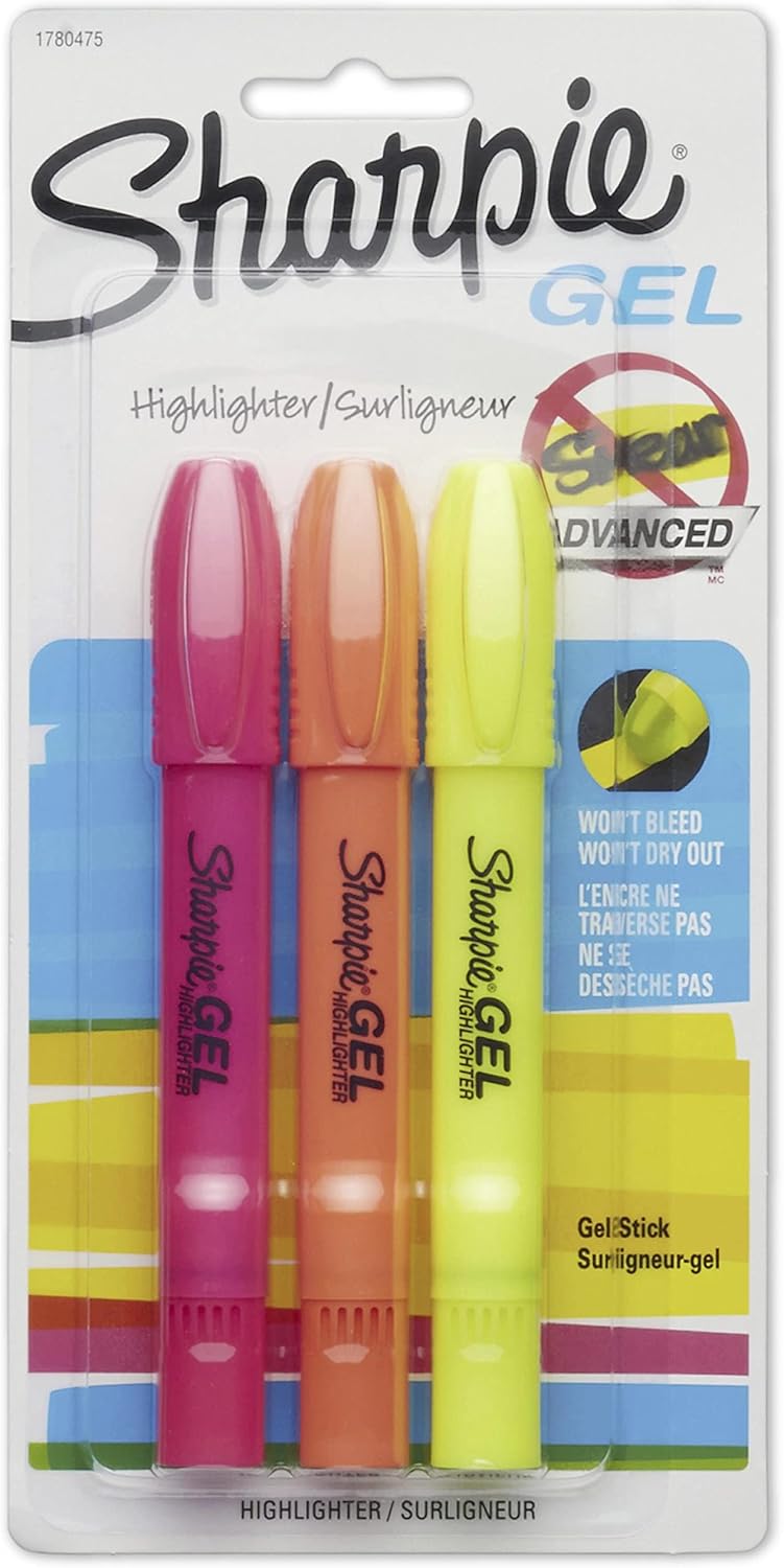 SHARPIE Accent Gel Highlighters Colored 3 Assorted Highlighters 1780475 - Image 1
