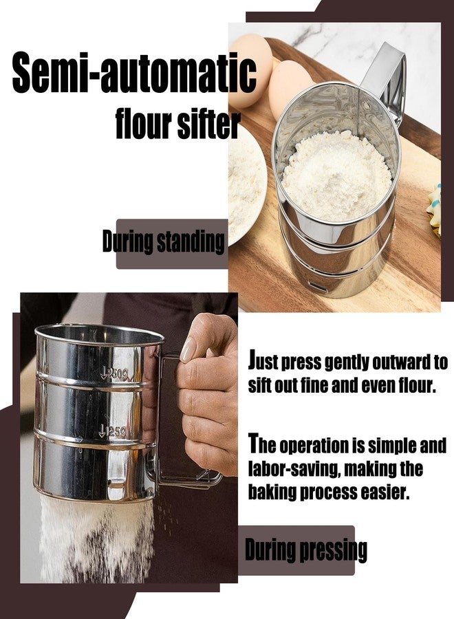 IVICOO Flour Sifter for Baking, Powdered Sugar Shaker Duster - Stainless Steel for Flour Powdered Sugar Cocoa - Image 4