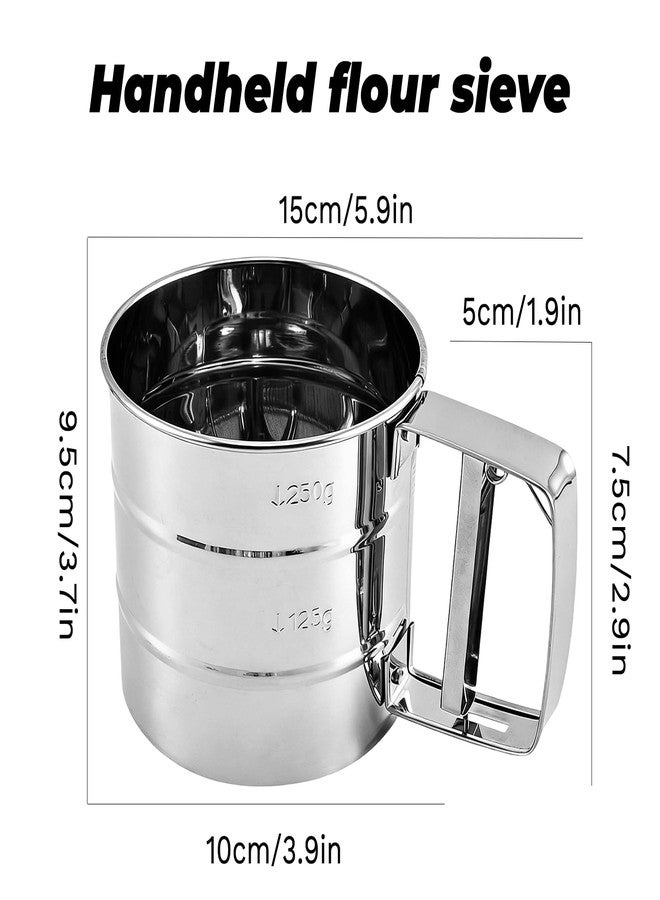 IVICOO Flour Sifter for Baking, Powdered Sugar Shaker Duster - Stainless Steel for Flour Powdered Sugar Cocoa - Image 3