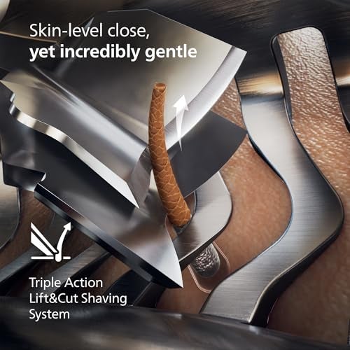 Norelco Philips Norelco Shaver i9000 Prestige, Wet & Dry Electric Shaver, Dark Slate Nova, SenseIQ Technology, Triple Lift & Cut System, 360 Rotating Dual SteelPrecision Blades, Charging Stand, XP9204/85 - Image 3