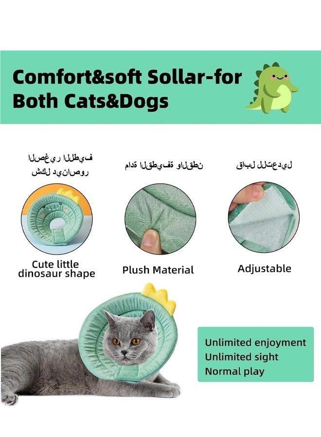 Generic Cat Dog Cone Collar,Adjustable Cat Cone Collar To Stop Licking After Surgery,Elizabethan Collars For Pets,Protection Cone Neck Recovery Collar,For Dogs Cats Puppies Rabbits Wound Healing Protective After Surgery(Dinosaur)  - Image 3