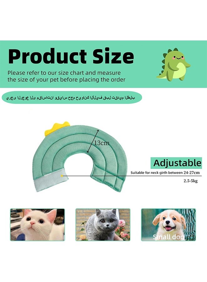 Generic Cat Dog Cone Collar,Adjustable Cat Cone Collar To Stop Licking After Surgery,Elizabethan Collars For Pets,Protection Cone Neck Recovery Collar,For Dogs Cats Puppies Rabbits Wound Healing Protective After Surgery(Dinosaur)  - Image 2
