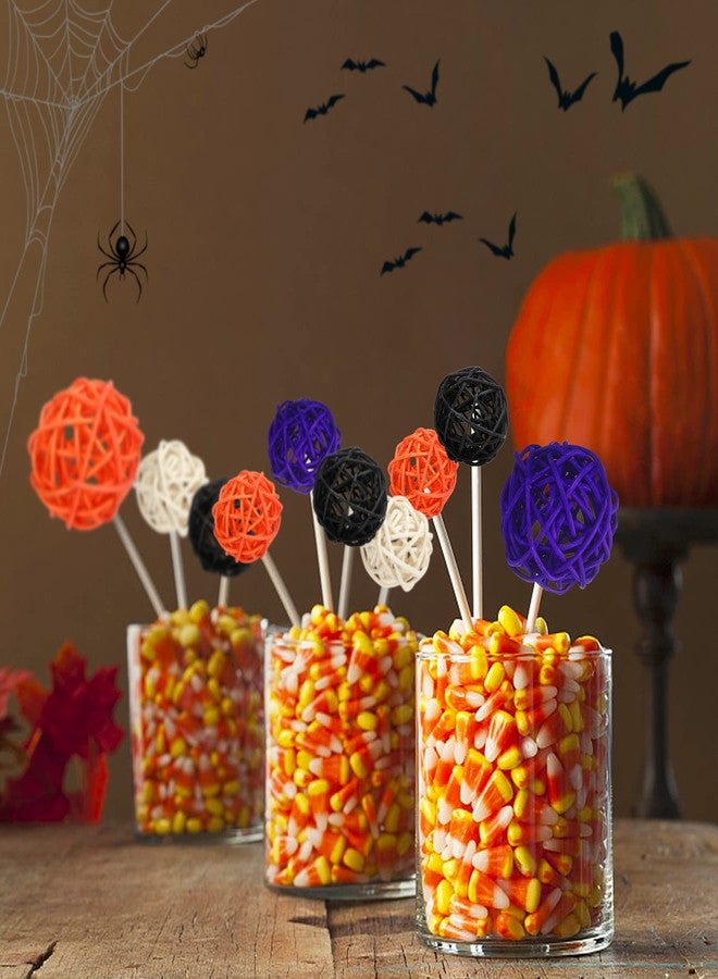 SANNIX 24 Pack Halloween Decoration Rattan Balls, Wicker Balls for Home Decor Wedding Party Ornaments Baby Shower Table Decor Home Yard Hanging Ornaments - Image 5