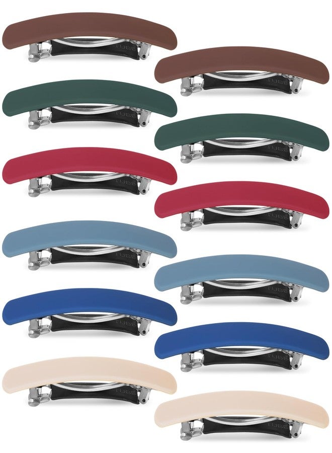 minkissy 12Pcs Spring Hair Barrettes for Thick/Thin Hair - French Hair Clips for Women - Ponytail Barrettes Hair Accessories for Women Girls (6 Colors) - Image 1