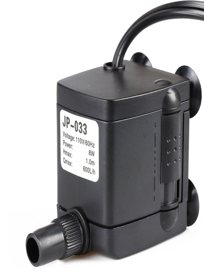 Flexzion Mini Submersible Water Pump for Fountain, Aquarium, Outdoor Pond - 160GPH 8Watt Small Hydroponic Water Pump, Low-Noise, Adjustable Flow Fish Tank Pump, Fresh & Saltwater Outdoor Water Pump - Image 1
