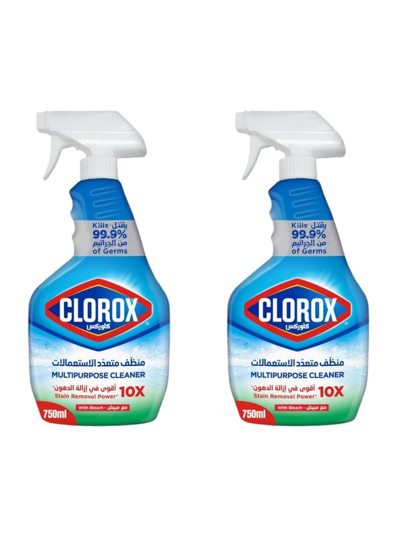 كلوركس بخاخ منظف متعدد الاستخدام عبوتين 750 مل