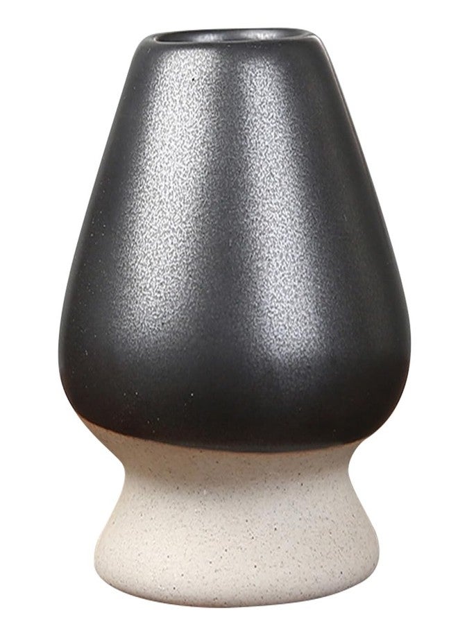 OUGETHER Matcha Tea Whisk Holder, 1Pc Chasen Stand, Ceramic Holder Chasen Stand fit for Traditional Japanese Tea Matcha Set Accessories (Black) - Image 1