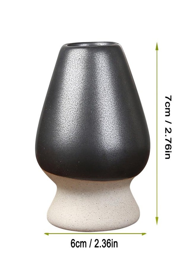 OUGETHER Matcha Tea Whisk Holder, 1Pc Chasen Stand, Ceramic Holder Chasen Stand fit for Traditional Japanese Tea Matcha Set Accessories (Black) - Image 3