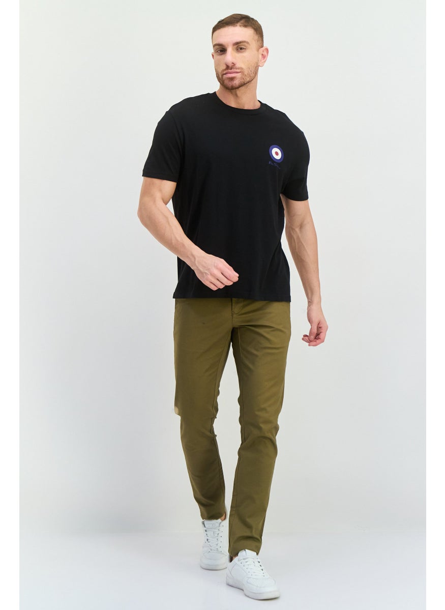 Ben Sherman - Men Crew Neck Short Sleeves Brand Logo T-Shirt, Black - Image 1