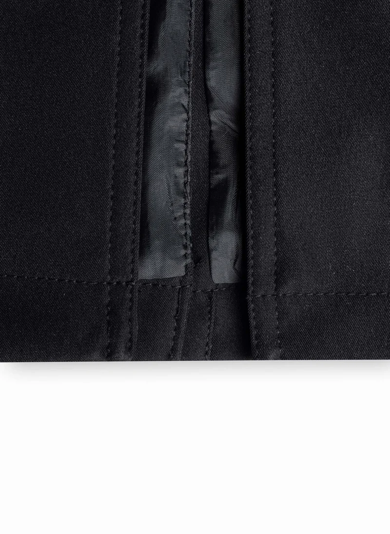 Shapes BLACK DOUBLE BREASTED LONG TRENCH  COAT for Women | Best Price UAE