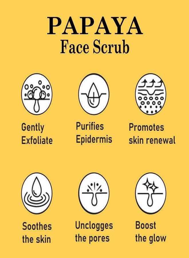 Pink Square Papaya Face Scrub for Women and Men (Pack of 1, 100 gram)|Face Scrub for Glowing Skin face scrub for Blackheads and Whiteheads, for Dry and Oily Skin| - Image 4