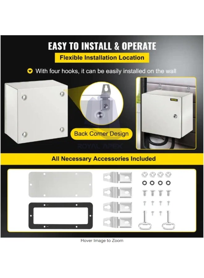 Royal Apex Wall-Mounted Metal Enclosure Waterproof Ip65 Outdoor/Indoor Dustproof Panel Box  - Image 4