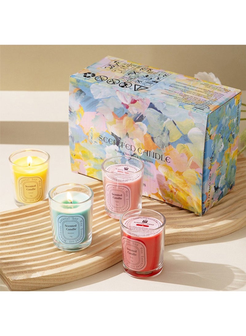 رودن مجموعة شموع معطرة، برطمان علاجي عطري طويل الأمد، شموع الصويا الطبيعية للمنزل والحمام واليوجا، 6 قطع - Image 2