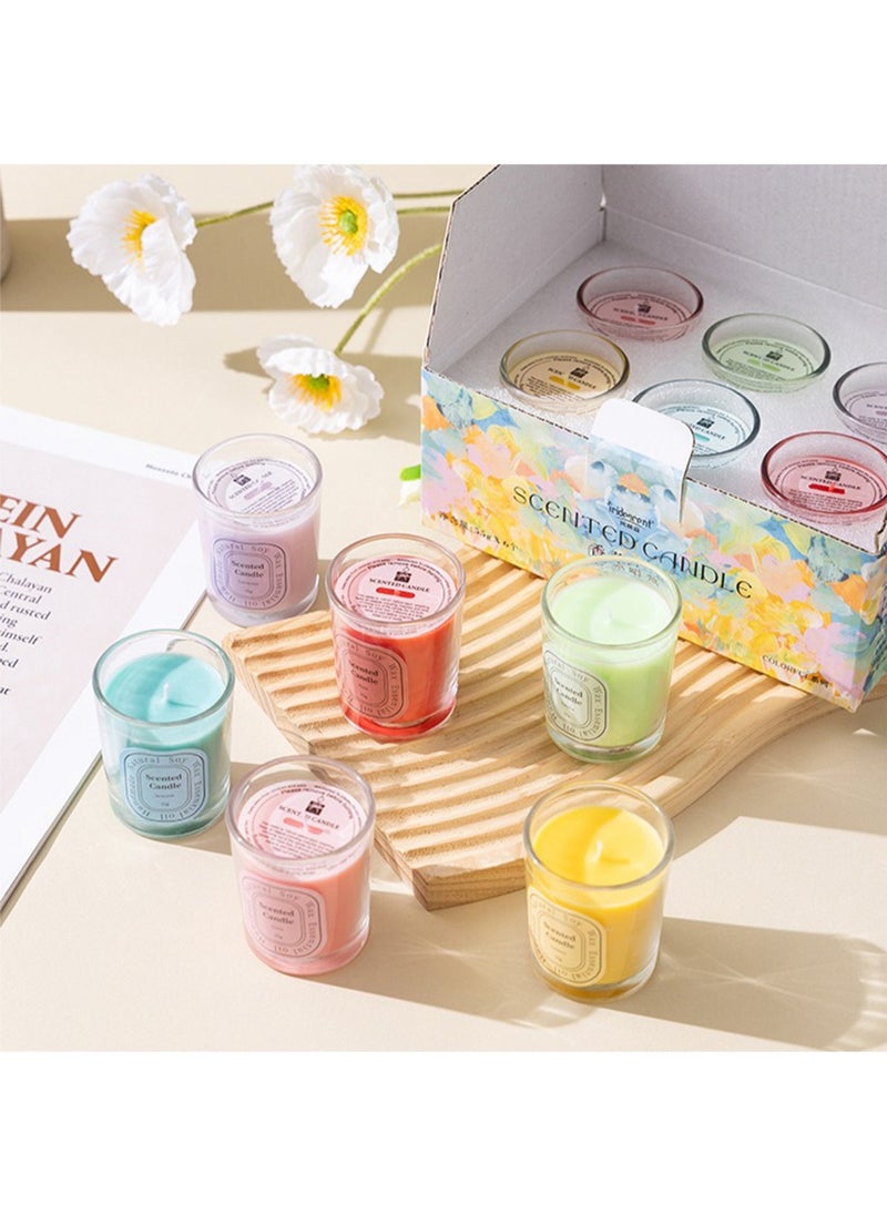ruidisen Scented Candle Set, Long Lasting Aromatherapy Jar Natural Soy Candles for Home Bathroom Yoga 6Pcs  - Image 5