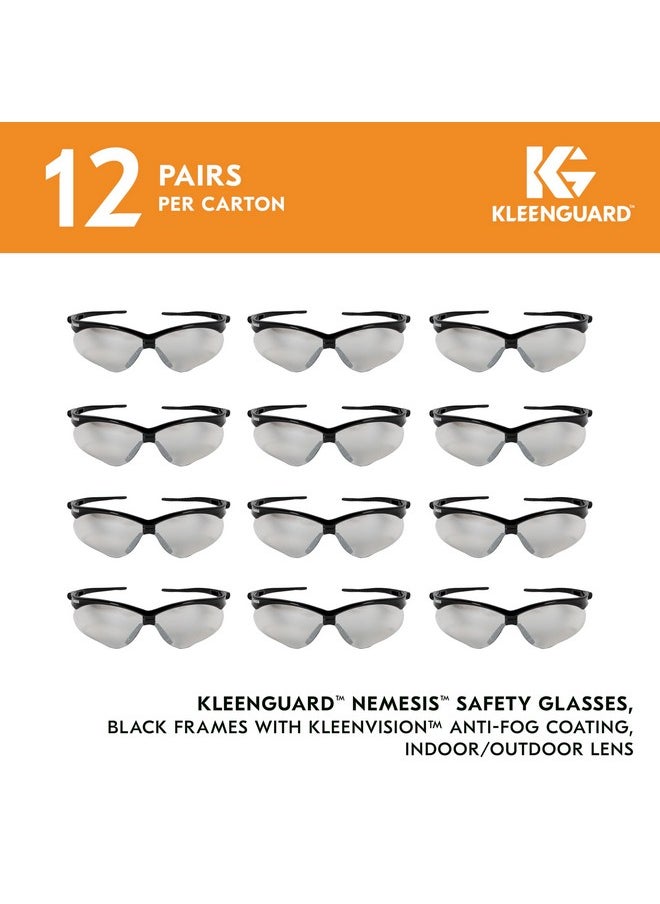 KLEENGUARD KleenGuard™ V30 Nemesis™ Safety Glasses (25685), with KleenVision™ Anti-Fog Coating, Indoor/Outdoor Lenses, Black Frame, Unisex for Men and Women (Qty 12)  - Image 2