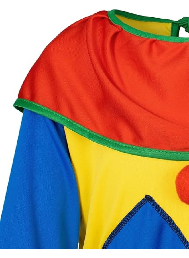 AUTOYSUR مجموعة من 3 قطع من أزياء المهرج للأطفال، أزياء السيرك للأولاد والبنات، أزياء تنكرية سريعة للارتداء للمهرج - Image 4