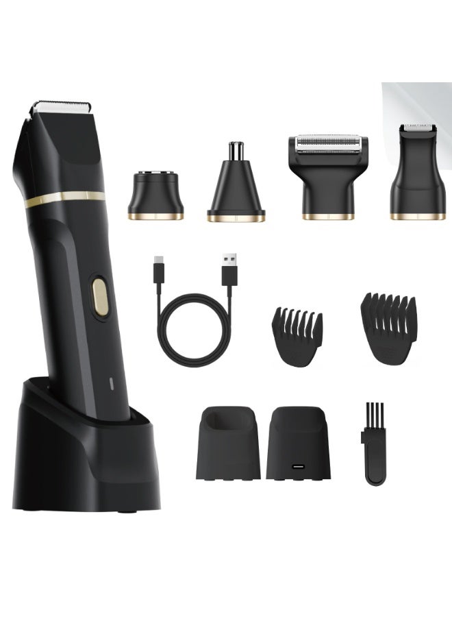 general 5-in-1 Rechargeable Electric Hair Trimmer Set for Women - Waterproof Body Groomer with Multiple Attachments, Painless Hair Removal for Face, Bikini, Legs & Underarms - Image 1