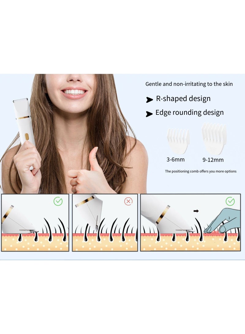 general 5-in-1 Rechargeable Electric Hair Trimmer Set for Women - Waterproof Body Groomer with Multiple Attachments, Painless Hair Removal for Face, Bikini, Legs & Underarms - Image 3