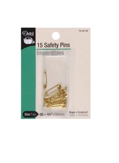 Dritz Safety Pins Brass Size 00