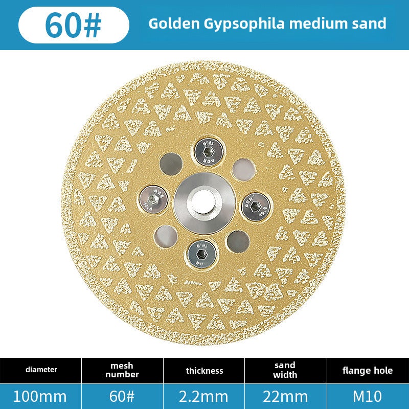 Diamond Double-sided Gipsophila Cutting and Grinding Pieces Marble Stone Refurbished Floor Cutting Pieces Angle Grinder Grinding Pieces(10cm thick 60#) - Image 1