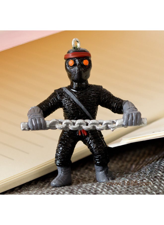 Cartoon Ninja Turtles Children's Gifts Toy Dolls Handheld Figurines Keychains Pendants Plaything Ornaments-Color:Nail On (please Contact Customer Service For Comments)-Height:5cm (single Price, Please Take A Multiple Of 6)