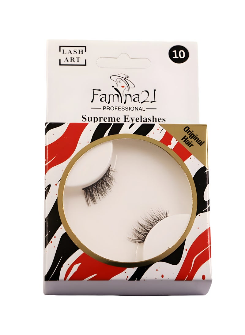 FAMINA21 Famina21 Supreme Eyelashes - 20 Models, Natural and Lightweight, Reusable False Eyelashes (FM10)  - Image 1