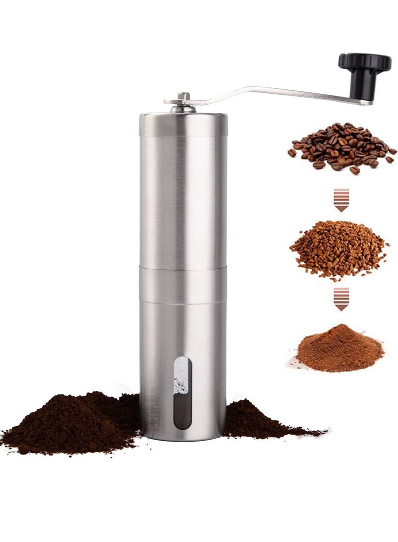 كيلا مطحنة حبوب القهوة اليدوية المصنوعة من الفولاذ المقاوم للصدأ مع نتوءات سيراميك، قهوة بالتنقيط، إسبريسو، مكبس فرنسي، قهوة تركية، كهدية - Image 1
