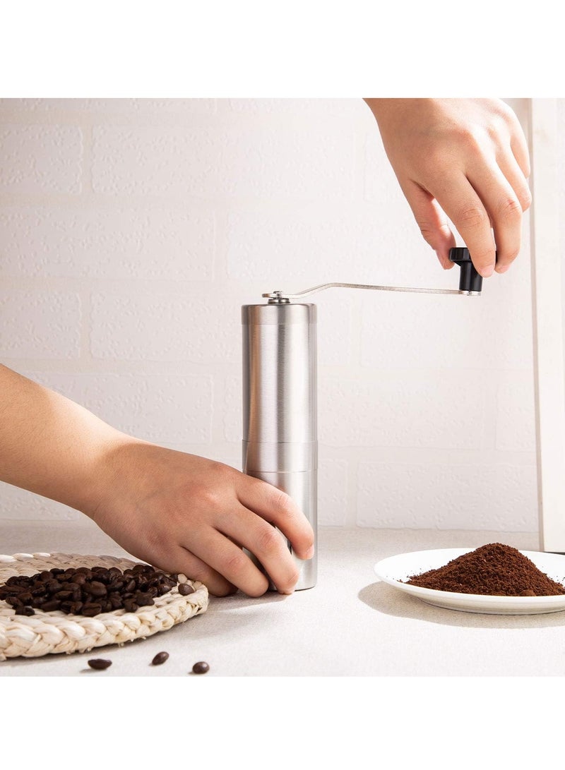 كيلا مطحنة حبوب القهوة اليدوية المصنوعة من الفولاذ المقاوم للصدأ مع نتوءات سيراميك، قهوة بالتنقيط، إسبريسو، مكبس فرنسي، قهوة تركية، كهدية - Image 3